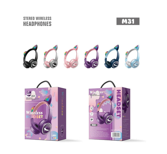 M31 Kitty Wireless Bluetooth Headphones 🐱🎧