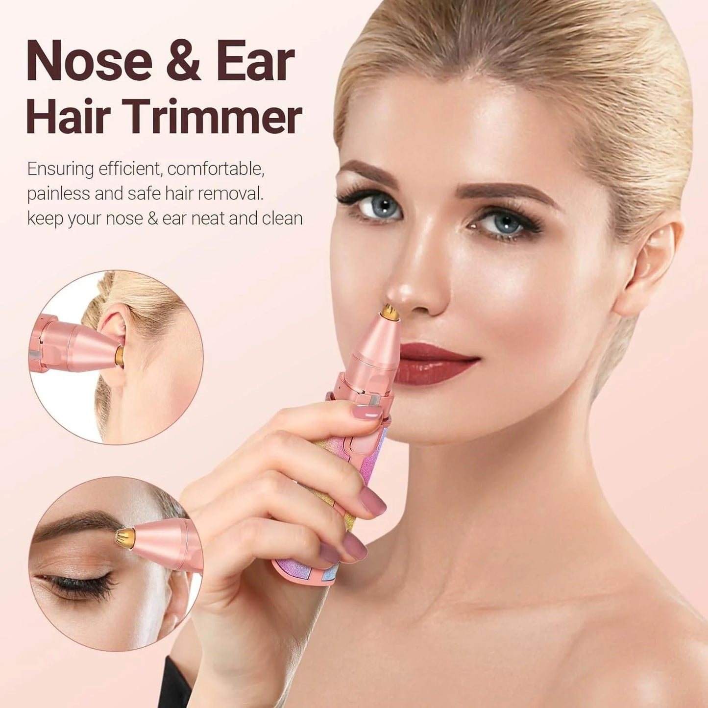2 In 1 Rechargeable Electric Eyebrow Trimmer + Body Facial Hair Removal