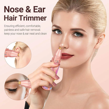 2 In 1 Rechargeable Electric Eyebrow Trimmer + Body Facial Hair Removal